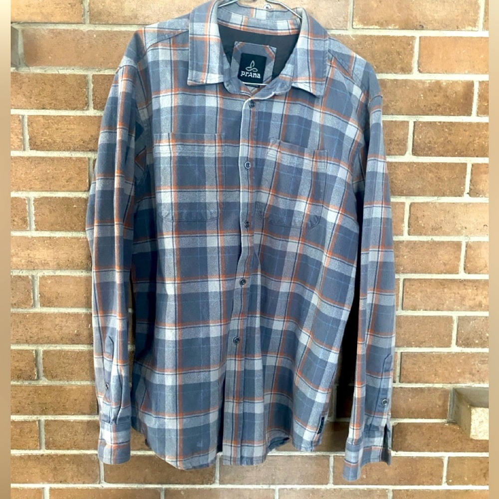 EUC Prana Flannel Shacket Mens Med